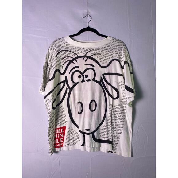 Rare Vintage 90s Bullwinkle The Moose All Over Print Mens Size XL - Picture 1 of 2